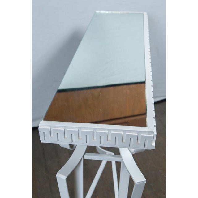 Dorothy Draper Style Wrought Iron Console For Sale - Image 9 of 11