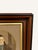 Brown Late 19th Century Walnut & Ebonized Portrait Frame With Hand-Colored Oval Girl Image For Sale - Image 8 of 11