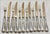 19th Century Ornate French Silver - Gilt Dessert Cutlery- 12 Pieces For Sale - Image 4 of 7