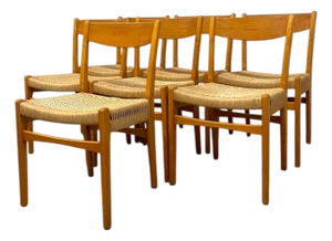 Vantage Danish Mid Century Modern Dining Chair Set of 7 Attributed to Skovmand & Andersen for Moreddi