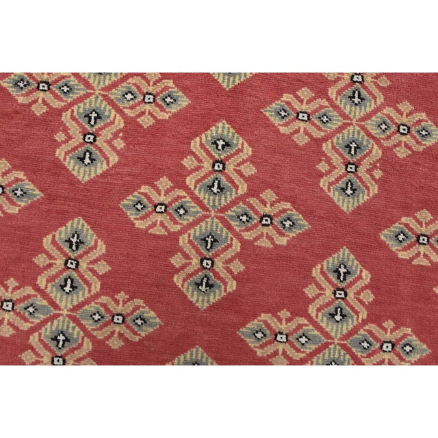 2020s Bokhara Jaldar Rug 8’1” X 10’1” Pink Wool Tribal Hand-Knotted Oriental Carpet For Sale - Image 5 of 14
