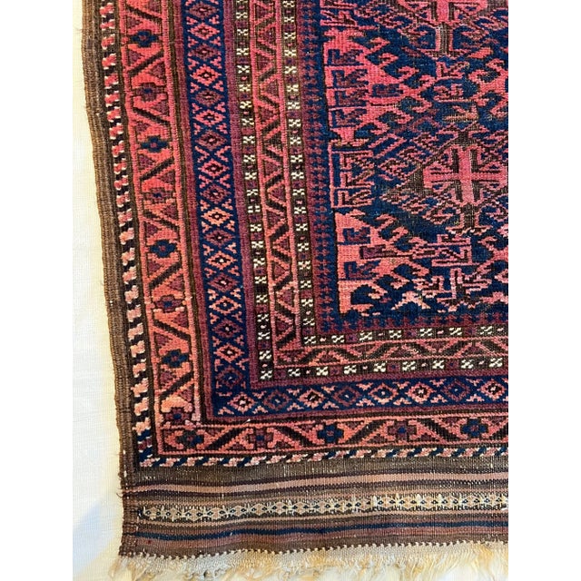 1900s Antique Persian Baloutch Rug, handmade and hand-knotted
