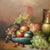Mid-Century Modern Vintage Original Still Life Oil Painting on Canvas Fruit and Wine Scene by Parkey For Sale - Image 3 of 11