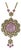 Goldette Amethyst Glass Intaglio Pendant Necklace, 1960's For Sale