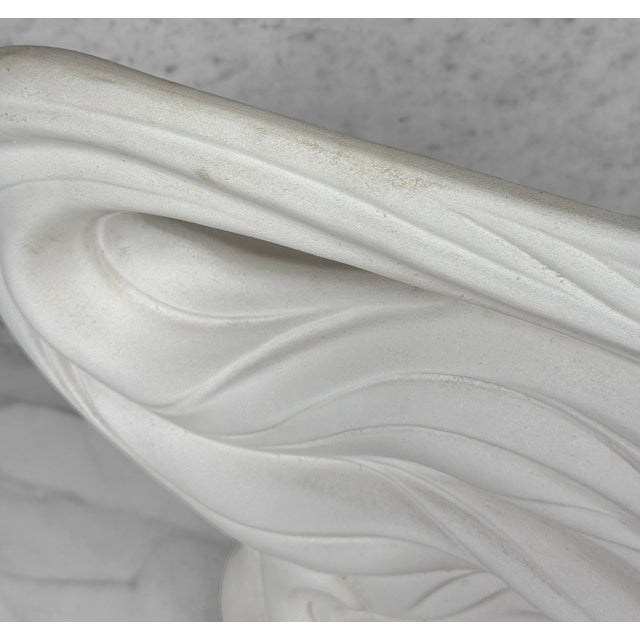 Vintage 20" Art Nouveau White Ceramic Women Bust Sculpture by Haeger For Sale - Image 10 of 11