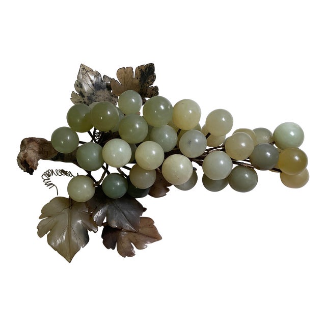 Vintage Jade Stone Grape Cluster For Sale