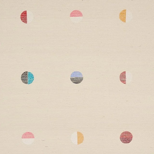 Joshua Tree Hand Printed Sisal wallpaper in multi-on-ivory was designed by Caroline Z Hurley in her Brooklyn studio....