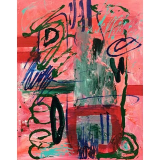 “Pink Dessert” Mixed Media Painting by Stephen Stilgenbauer For Sale