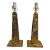 A Pair of Vintage Brass Scroll Leaf Lamps For Sale