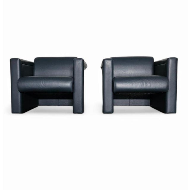 Leather Chairs by Trix and Robert Haussmann for Knoll, Set of 2 For Sale - Image 3 of 18