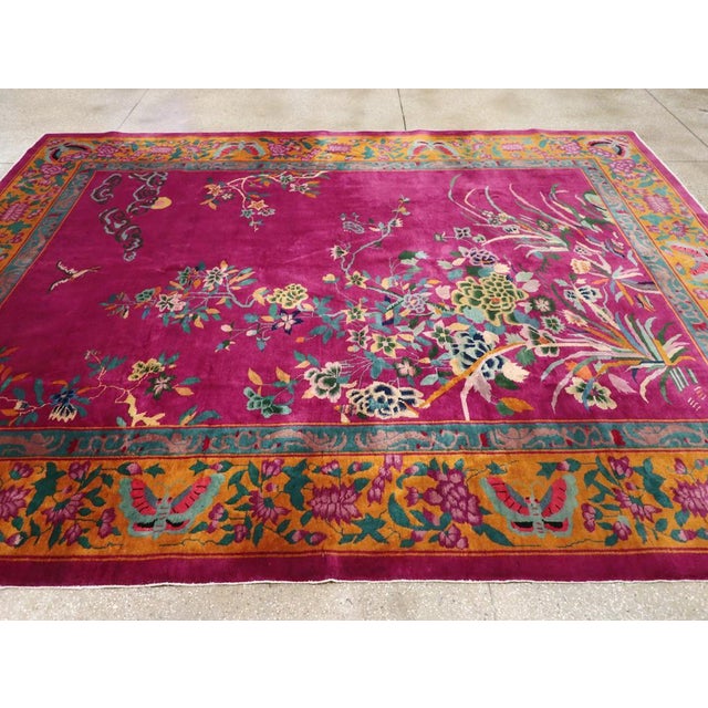 Galerie Shabab Collection Mid-20th Century Chinese Nickles Pictorial Room Size Carpet For Sale - Image 4 of 8