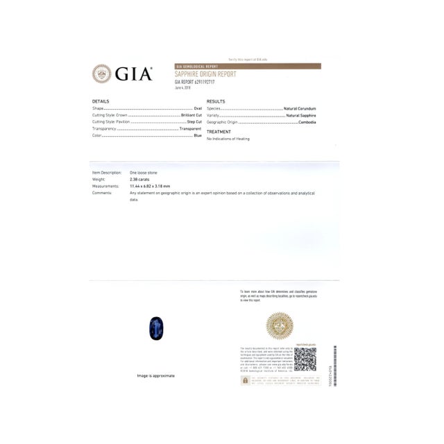 Metal Vintage 2.38 Carat No Heat Oval Blue Sapphire & Milgrain Finish Ring Size 6 For Sale - Image 7 of 7