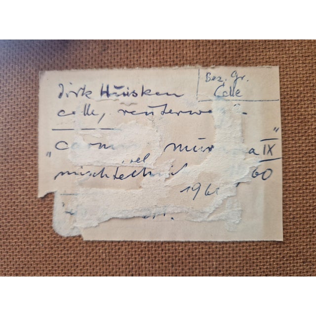 Dirk Huisken, Abstract Composition, 1960, Oil Painting, Framed For Sale - Image 4 of 6