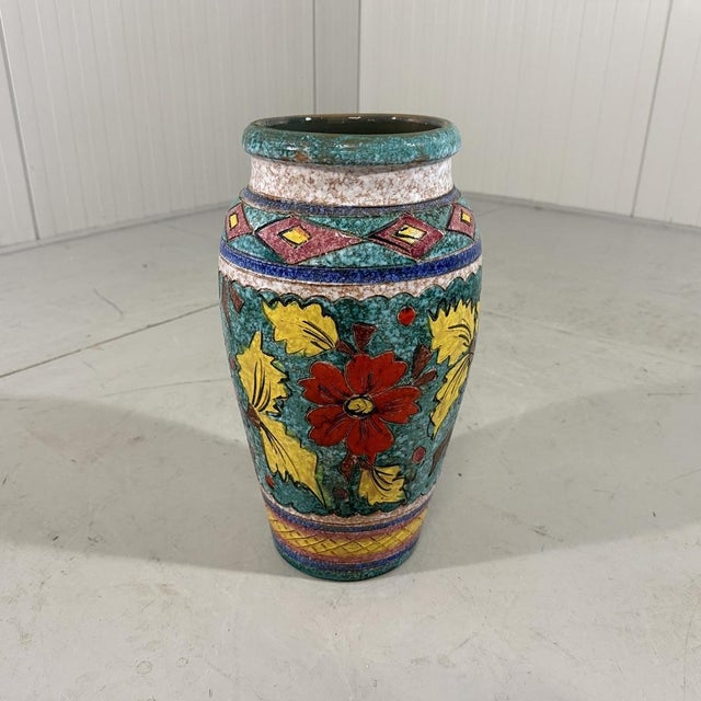 Mid-Century Modern Italian Pottery Floor Vase, 1960s For Sale - Image 3 of 8