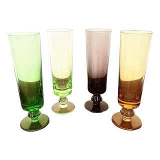 Vintage Champagne Flutes, 1970s, Set of 4 For Sale