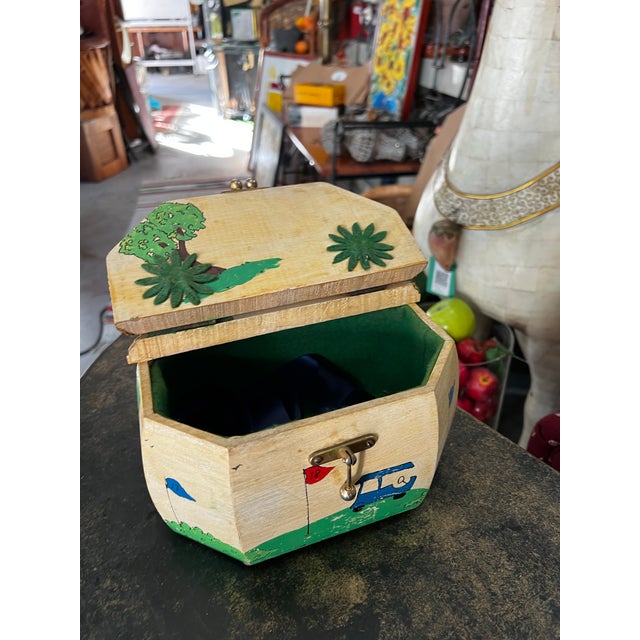 Wooden Vintage Children's Basket With Handle For Sale In Atlanta - Image 6 of 9