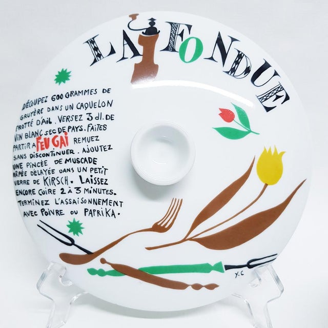Porcelain Fondue Pot with Recipe by Schönwald For Sale - Image 12 of 12