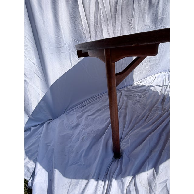 1970s Jens Risom Mid Century Modern Circular Table With Three Drawers 63" For Sale - Image 6 of 17