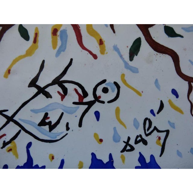 Original Radiant Sun Ceramic after Salvador Dali, 1954 For Sale - Image 3 of 4