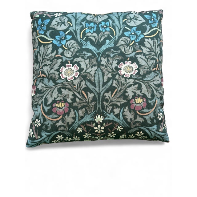 English Sanderson Morris & Co Blackthorn, 20" Pillows - A Pair For Sale - Image 3 of 3
