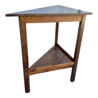 Early 20th Century French Walnut Corner Table For Sale