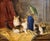 Louis Eugène Lambert- Four Cats Playing W/a Parrot- 19th Century Oil Painting For Sale - Image 4 of 13