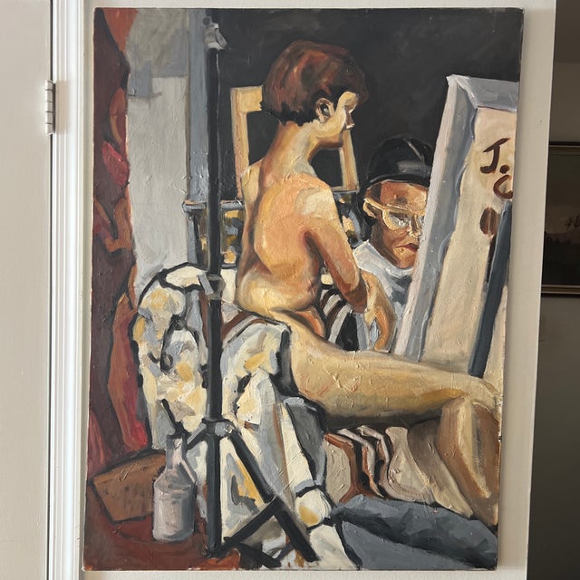 Oil on Canvas Modern Impressionist American Artist Titled Artist’s Dream Unframed Signed Jenna Coleman For Sale - Image 10 of 11