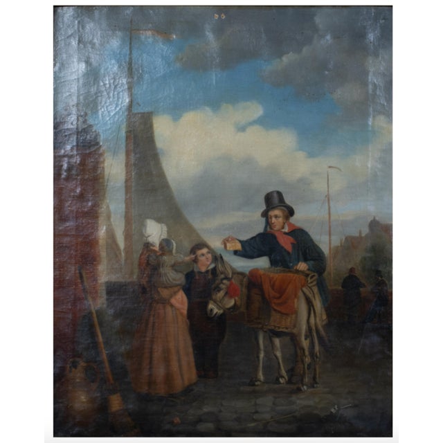 Charles Henry Hunt, Salesman with Donkey, 19th Century, Oil Painting For Sale - Image 5 of 5