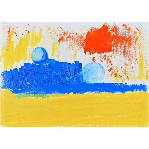 Unknown, Landscape, 1990s, Mixed Media on Paper For Sale