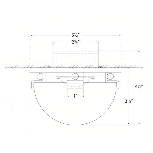 Modern AERIN for Visual Comfort Signature Serein 5.5" Solitaire Flush Mount in Polished Nickel with White Strie Glass For Sale - Image 3 of 3