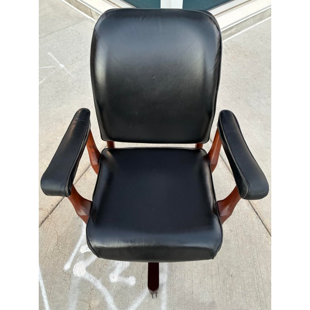 Antique Leather Desk Chair From the Sikes Company Inc. For Sale - Image 10 of 12