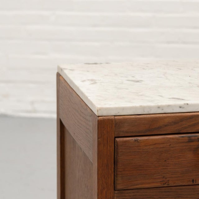 Art Deco Dutch Marble Bedside Table, 1920s For Sale - Image 3 of 12