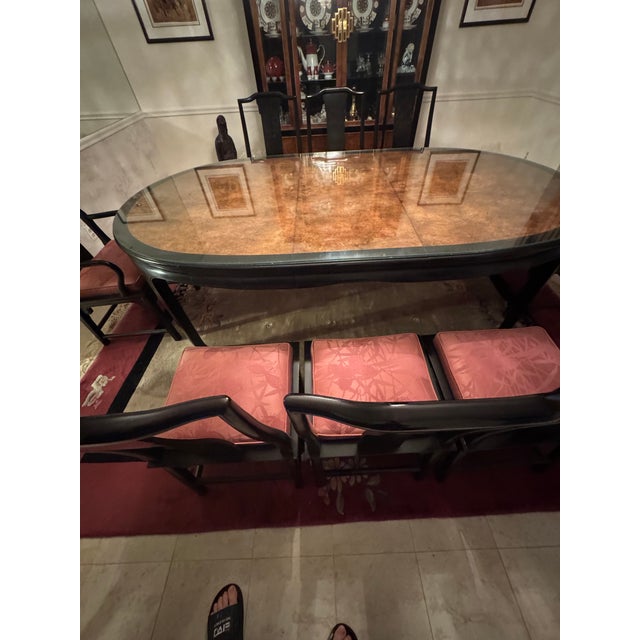 Century Furniture Raymond Sobota Signature Chin Hua Dining Room Table With Table Surface in Impeccable Condition With 8 Chairs For Sale - Image 10 of 14
