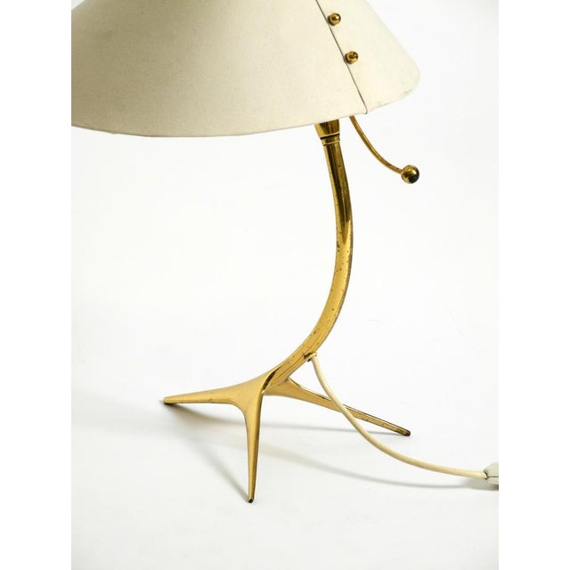 Large Mid-Century Modern Brass Crows Foot Table Lamp from Kalmar, 1950s For Sale - Image 16 of 18