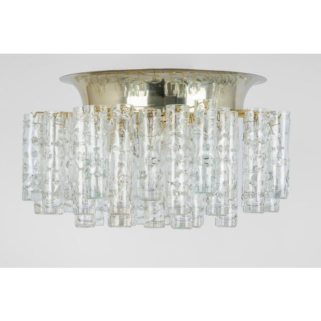 Murano Ice Glass Flushmount from Doria Leuchten, Germany, 1960s For Sale - Image 14 of 15