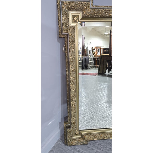 French Painted Parcel Gilt Mirror, 1870s For Sale - Image 10 of 11