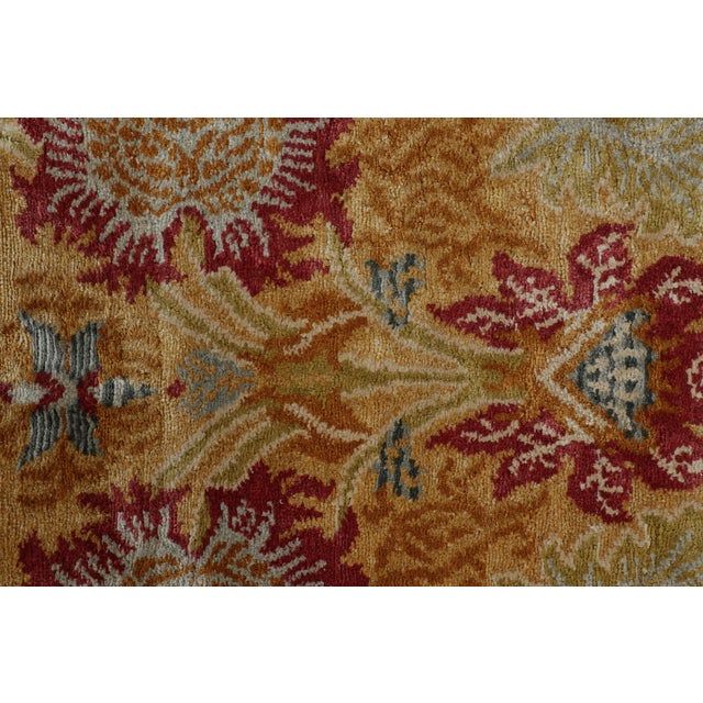 Rug & Kilim’s European Style Rug in Gold With Floral Patterns “Toledo” For Sale - Image 9 of 10
