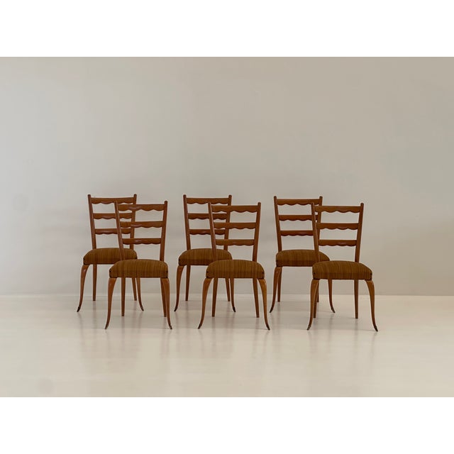 Dining Chairs in the style of Buffa, 1950s, Set of 6, in Flawless conditions. Designed 1950 to 1959