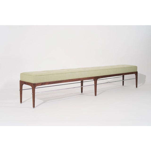 Linear Bench in Natural Walnut Series 96 by Stamford Modern For Sale - Image 4 of 18