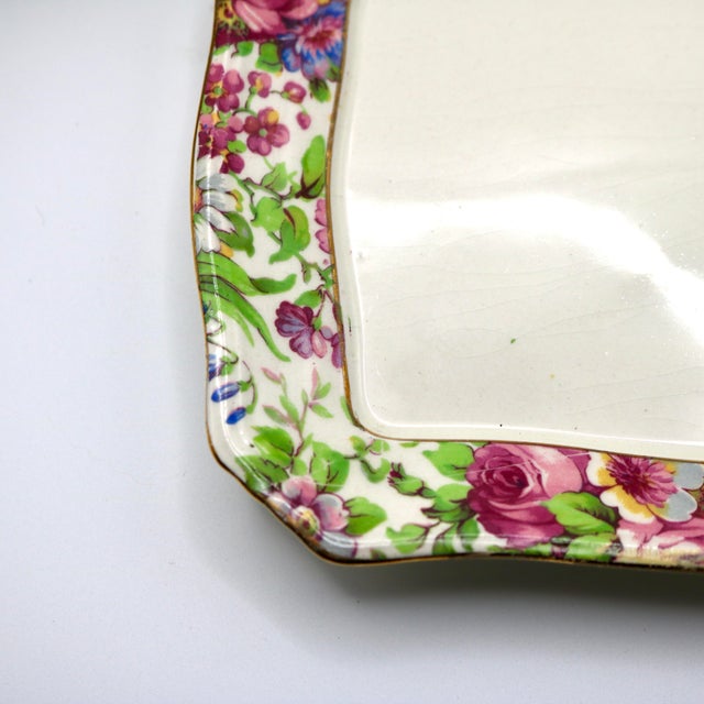 1930s Royal Winton Grimwades "Summertime" Chintz Covered Butter Dish For Sale - Image 9 of 9