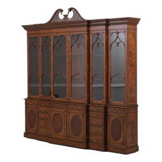 Maitland Smith Monumental 6 Door Mahogany Breakfront For Sale