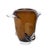 Brown Smokey Umber Flared Edged Glass Vase- Short For Sale - Image 8 of 11