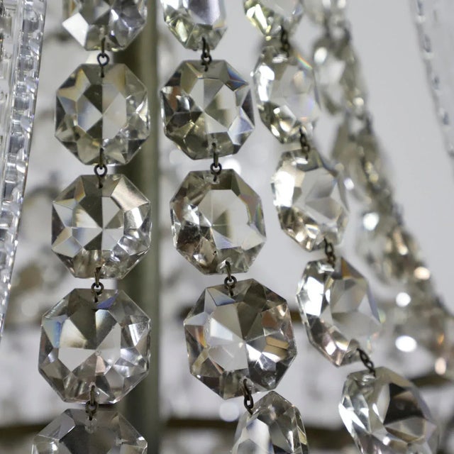 Baccarat French Antique Crystal “Basket” Chandelier by Baccarat For Sale - Image 4 of 6