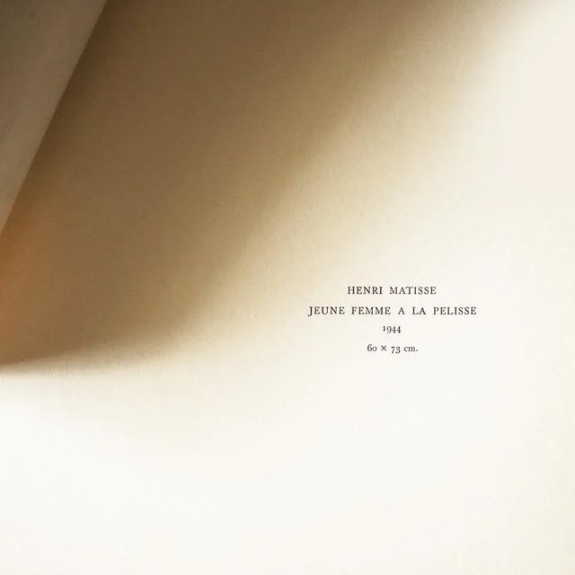 Henri Matisse 1940s After Henri Marisse "Young Woman in the Pelisse" First Edition Period Lithograph For Sale - Image 4 of 8