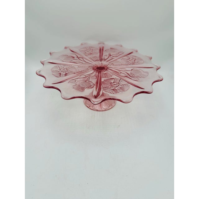 Vintage Pressed Glass Cake Stand For Sale In Charleston - Image 6 of 6