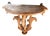 Vintage Italian Florentine Rococo Carved Wood Demilune Wall Bracket Shelf For Sale