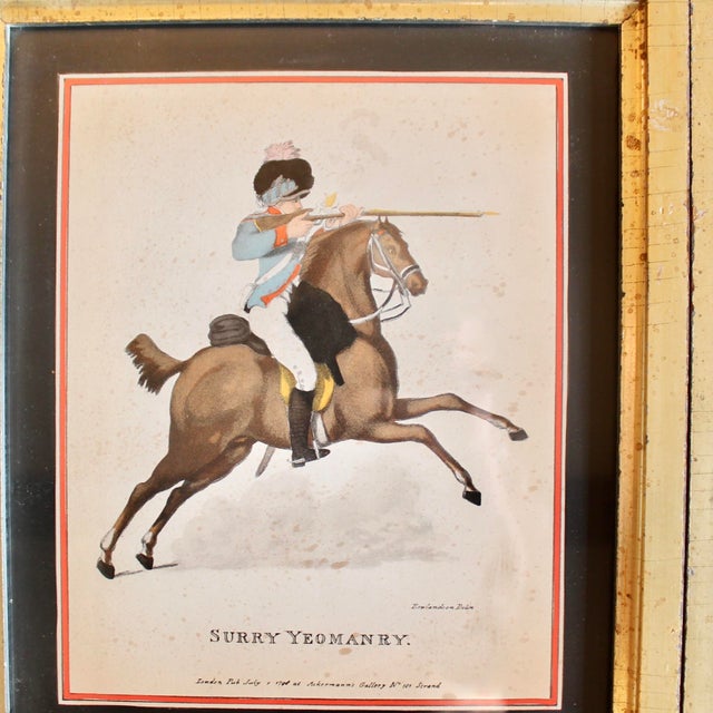 Set of Six Hand Colored Cavalry Prints by Thomas Rowlandson For Sale - Image 10 of 12