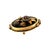 Victorian 19th Century Victorian 10k Yellow Gold Black Onyx, Garnet and Seed Pearl Floral Brooch For Sale - Image 3 of 5
