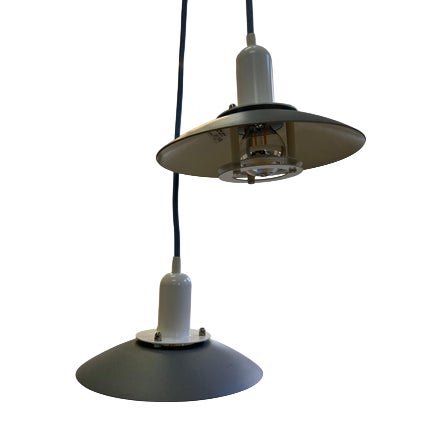 Luna 8021 P Silver Grey Pendant Lamp by Jeka For Sale
