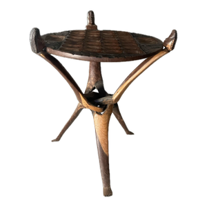 Vintage Hand-Carved African Game Table / Mancala Table From Malawi